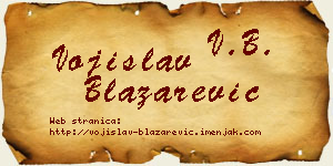 Vojislav Blažarević vizit kartica